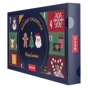 Adventskalender | Geschenkidee für Ihn | Nikolaustag | Set aus 6x SOXO Herrensocken