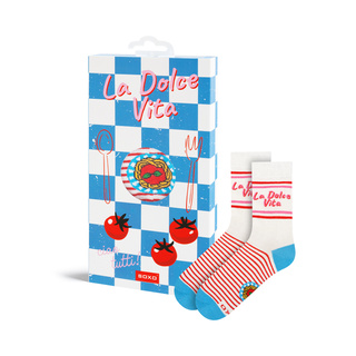 Grußkartensocken La Dolce Vita