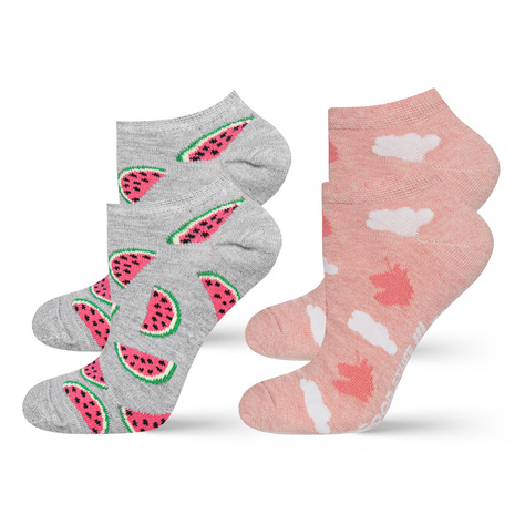 SOXO Set 2 Damen kurze Socken | bunte Muster