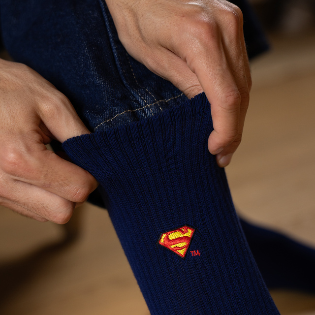 Superman-Set Tassensocken und Schlüsselanhänger