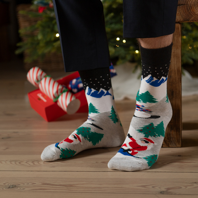 Socken mit Weihnachts-Motiv 2er-Pack