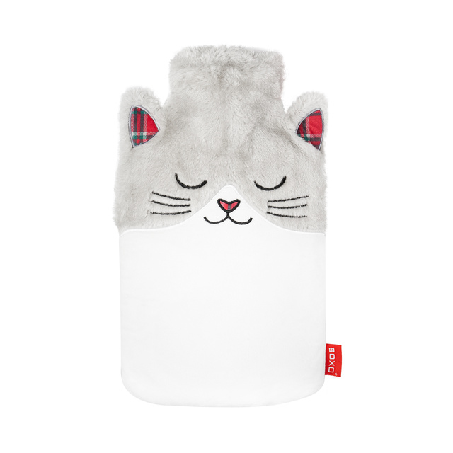 Wärmflasche mit Katzen-Bezug 1,8 L