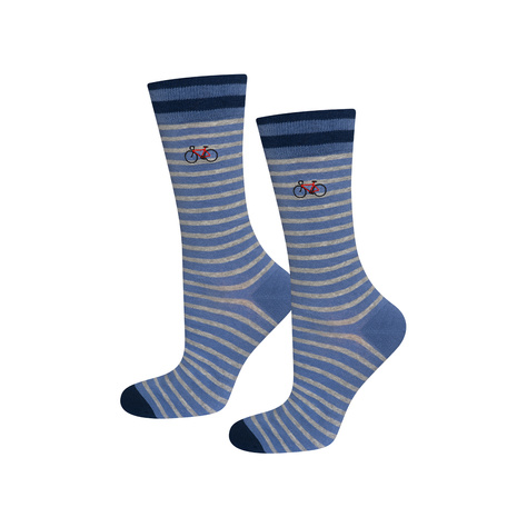 5 Paare von lustigen Socken mit Radfahrenmotiv in einzigartiger Verpackung | Herrensocken | SOXO