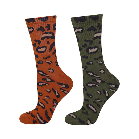  Set mit 2x Damensocken | Leopardenmotiv | SOXO