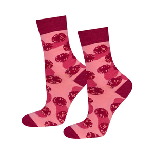 1 Paar von lustigen Socken mit Raspberry jammotiv in einem Glas | Damensocken | SOXO