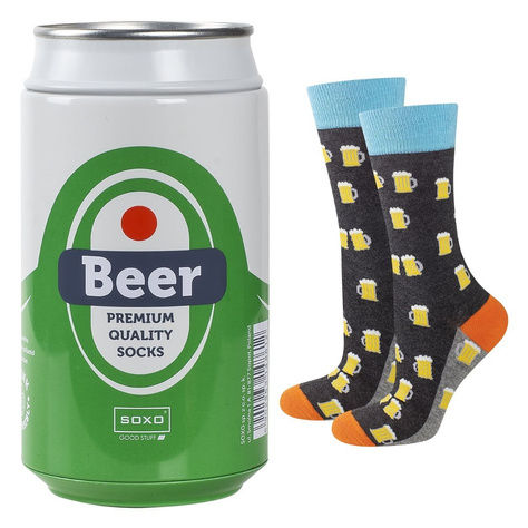 Set mit 2x bunten Herrensocken Bier + Schokolade | SOXO