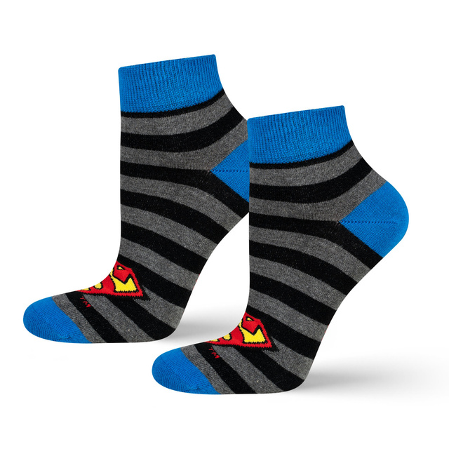SOXO Herren kurze Socken | Superman Muster 