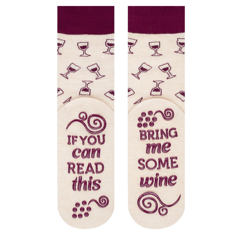  Set mit 2x Damensocken | Rotwein + Weißwein in einzigartiger Verpackung | SOXO