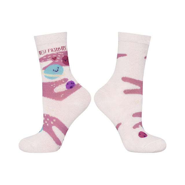 1 Paare von lustige Socken mit Beste Freunde  | Kindersocken | SOXO