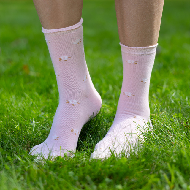 Bambussocken mit Blumenmuster