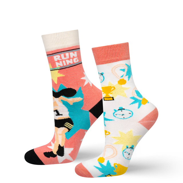1 Paare von lustigen Socken mit Athlet | Damensocken | SOXO
