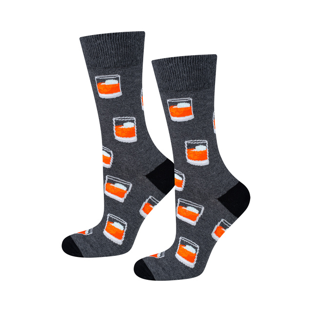 3 Paar von lustigen Socken mit Whiskymotiv in einzigartiger Verpackung | Herrensocken | SOXO