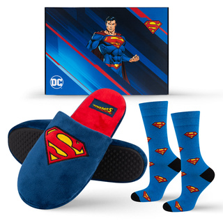 Set Socken + Hausschuhe mit Superman-Motiv