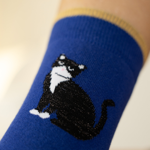 Socken mit Katzen-Motiv 3er-Pack