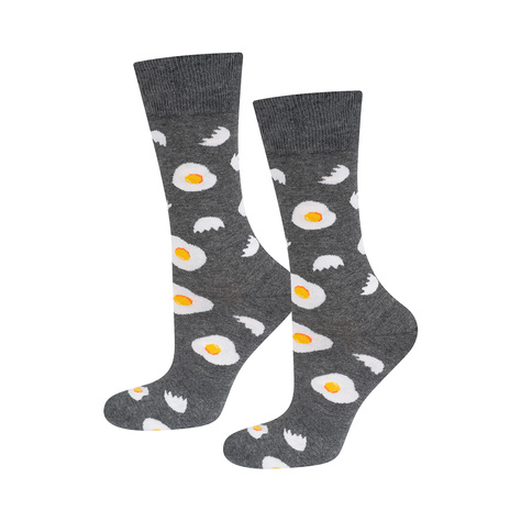 3 Paar von lustigen Socken mit Eggsmotiv in einzigartiger Verpackung | Damen-/Herrensocken | SOXO