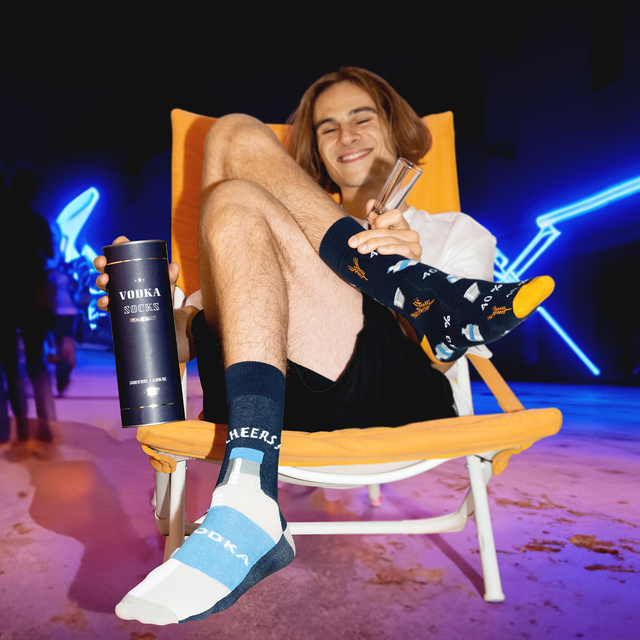 Socken mit Wodka-Motiv 3er-Pack