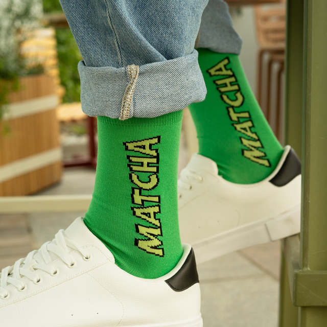 Socken mit Matcha-Motiv 2er-Pack