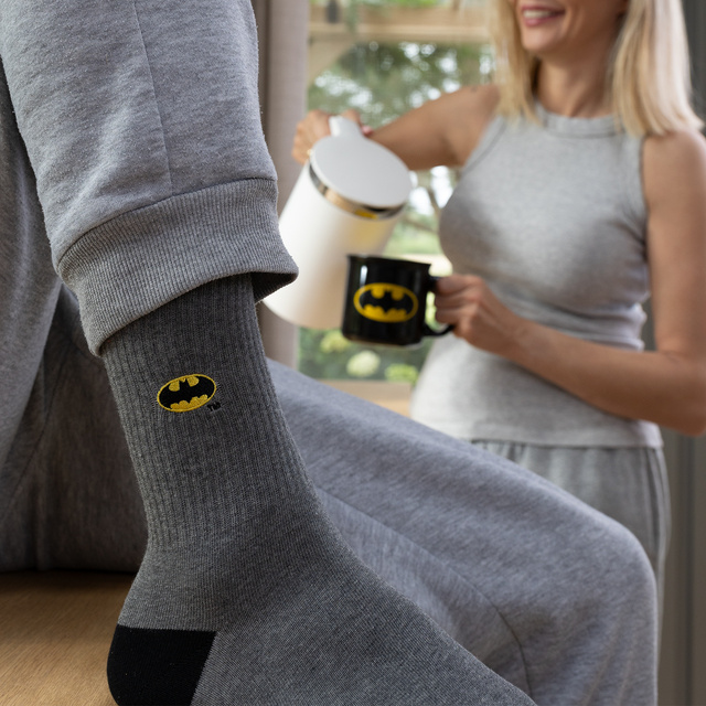 Set Socken Batman + Tasse + Schlüsselanhänger