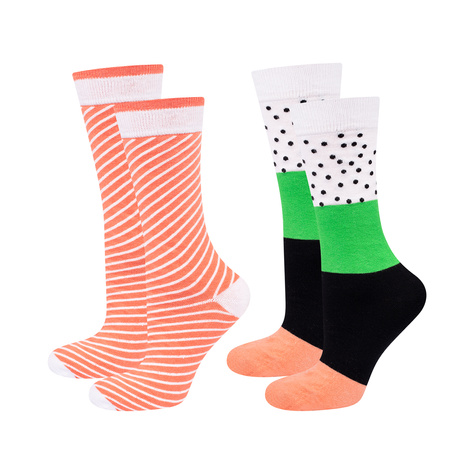 2 Paar von lustigen Socken mit Sushimotiv in einzigartiger Verpackung | Damen-/Herrensocken | SOXO