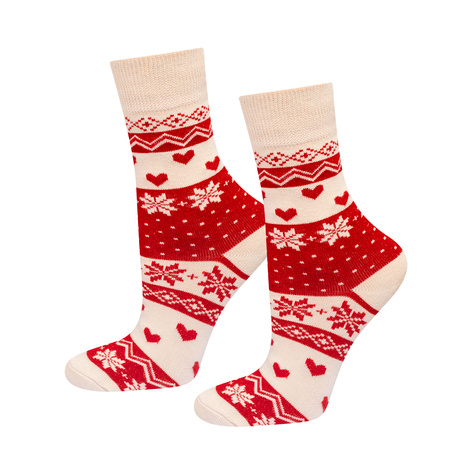 3 Paar von lustigen Socken mit Weihnachtenmotiv in einzigartiger Verpackung | Damensocken | SOXO