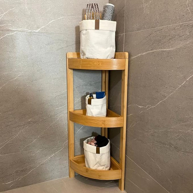 Set aus 3x Momo Way Badezimmerkorb beige 10/13/16 cm