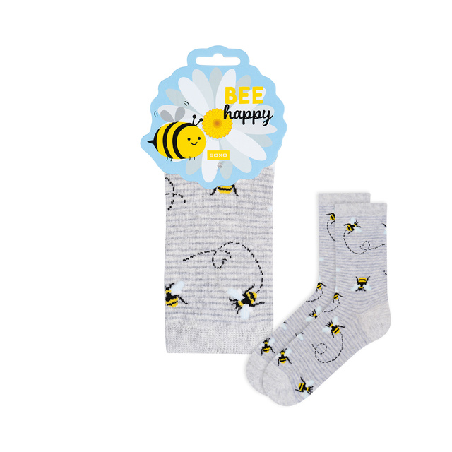 Socken mit Bee Happy-Motiv