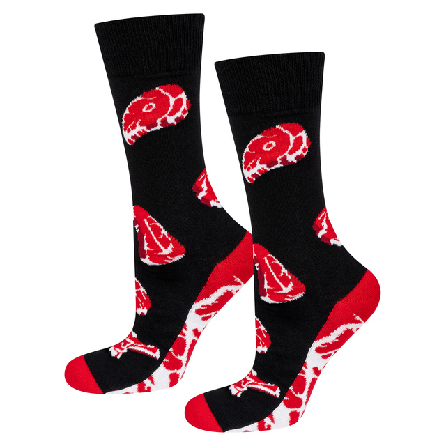 Set aus Steaksocken und Hamburgersocken in einer Box