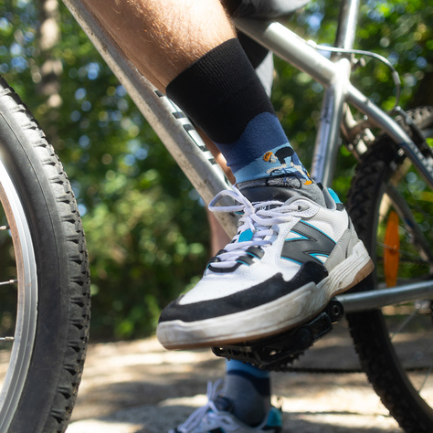 5 Paar von lustigen Socken mit Radfahrenmotiv in einzigartiger Verpackung | Herrensocken | SOXO