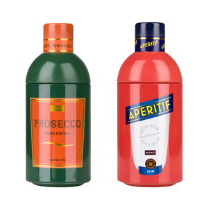 Bunte set 2x Frauensocken SOXO GOOD STUFF Prosecco und Aperitifi n der Geschenkflasche