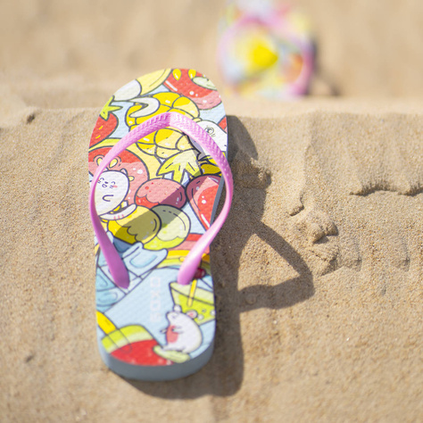 SOXO Strand Flip Flops unisex | Eiscreme Muster