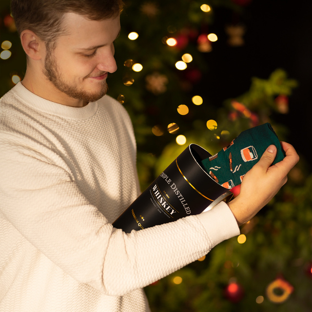 Socken mit Whiskey-Motiv 3er-Pack