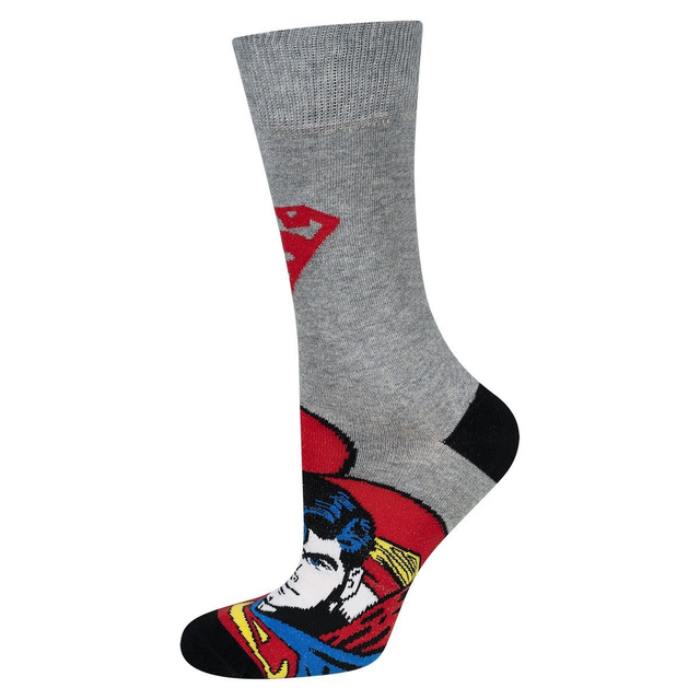 Set mit 2x lustigen lange Herrensocken + 2 Kurz Herrensocken | Superman DC COMICS | SOXO