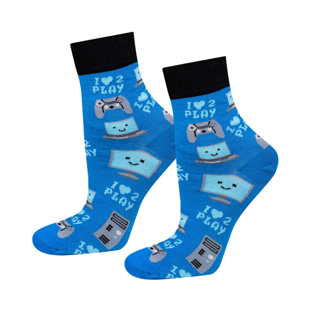 Socken mit IT und Computer-Motiv