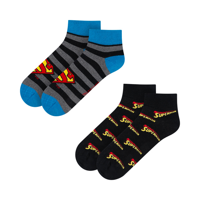 Kurze Socken mit Superman-Motiv 2er-Pack