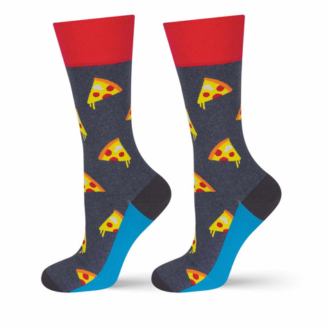 1 Paar von lustige Socken mit Pizza  | Herrensocken | SOXO