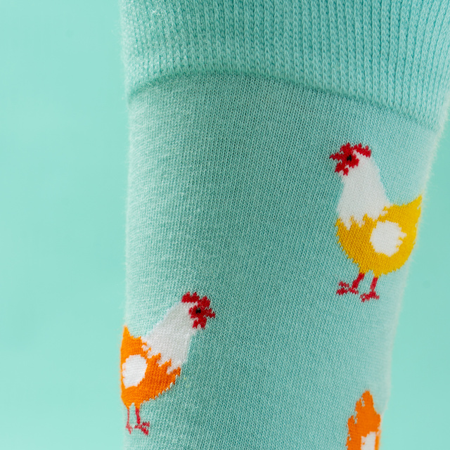 Socken mit Ei und Huhn-Motiv 2er-Pack