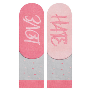 Bunte Damen lange Socken SOXO mit Untertiteln Baumwollen love