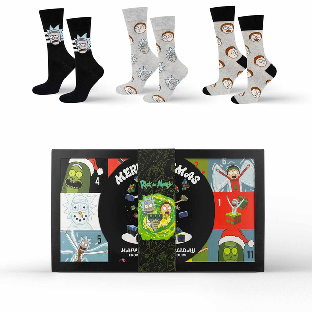 Adventskalender mit Socken Rick and Morty 6er-Pack