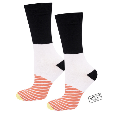 3 Paar von lustigen Socken mit Sushimotiv in einzigartiger Verpackung | Damen-/Herensocken | SOXO