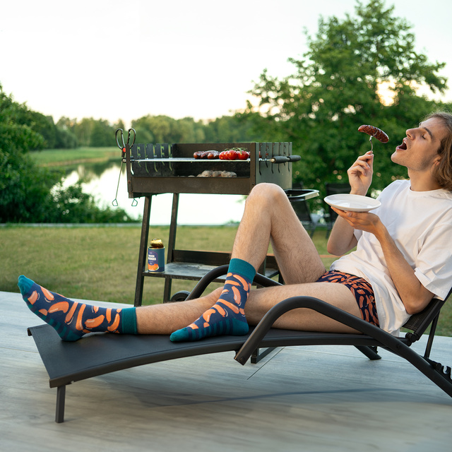Boxershorts mit Chicken-Sausages-Motiv in Dose