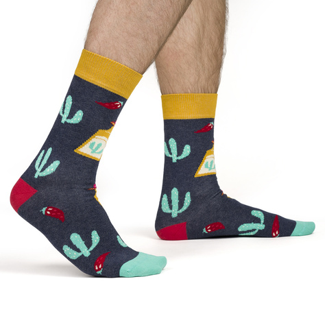 Bunte Set 4x Herrensocken SOXO GOOD STUFF Lustige Geschenk Pizza