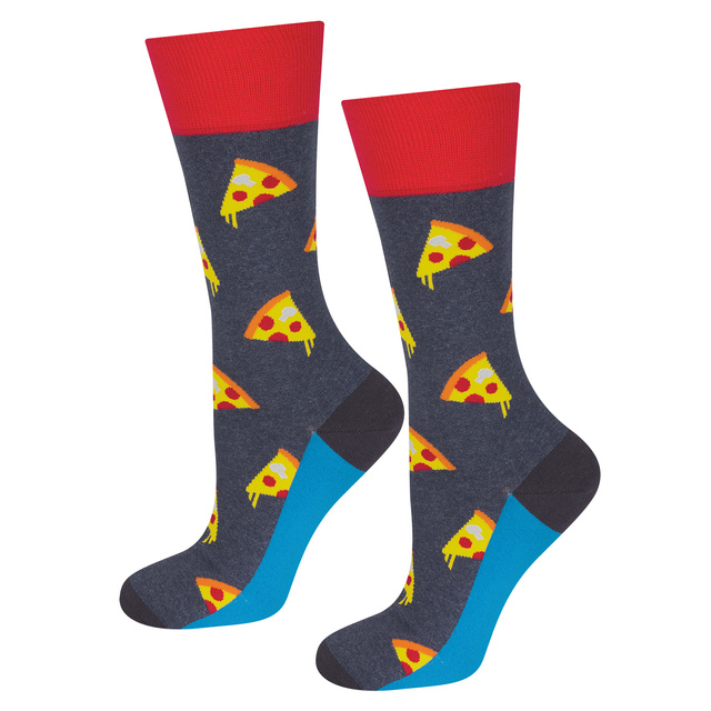 Set mit 4x bunten Herrensocken Pizza + Henne + Laterne + Ei | SOXO