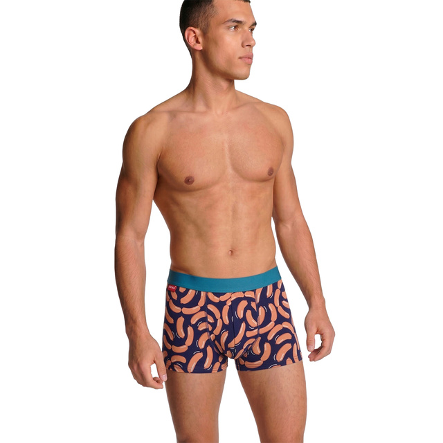 Boxershorts mit Chicken-Sausages-Motiv in Dose