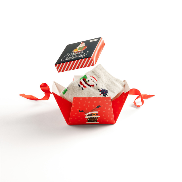Weihnachtssocken in einer Box