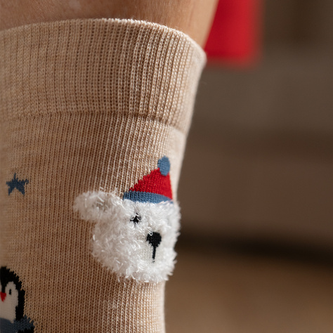 1 Paar von lustigen Socken mit Weihnachtenmotiv in einzigartiger Verpackung | Damen-/Herrensocken | SOXO