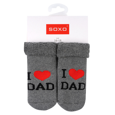 Set mit 3x Bunte Babysocken mit Aufschrift | SOXO