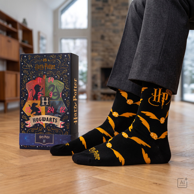 Adventskalender mit Socken Harry Potter 12er-Pack