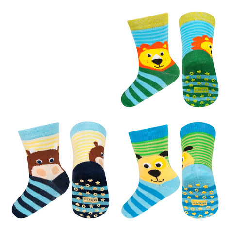 Set mit 3x Kindersocken mit Haustieren | SOXO