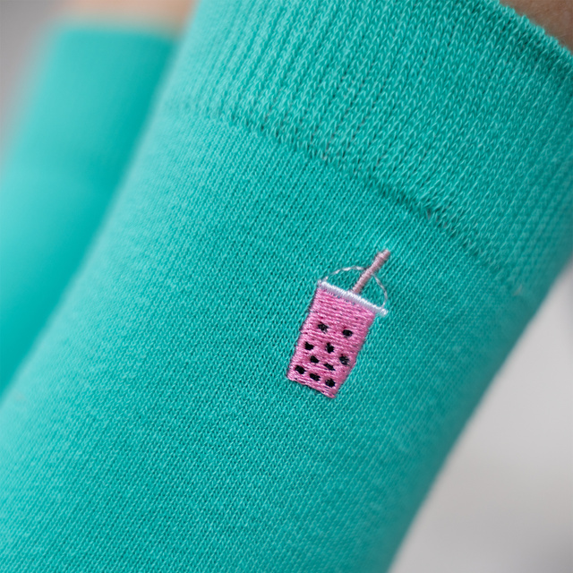 Socken mit Bubble-Tea-Motiv 2er-Pack