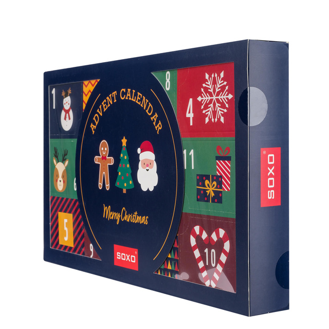 Adventskalender | Geschenkidee für Ihn | Nikolaustag | Set aus 6x SOXO Herrensocken